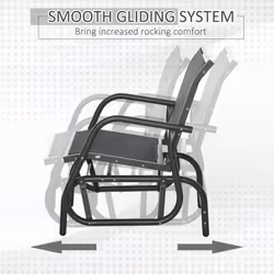 Outsunny Outdoor Gliding Swing Chair Garden Seat w/ Mesh Seat - Additional view 4