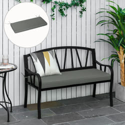Outsunny Garden Bench Cushion 2 Seater Seat Pad Indoor& Outdoor Use Grey