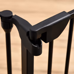 PawHut Pet Safety Gate 5 Panels Playpen Metal Fence w/ Walk Through Door - Black - Additional view 7