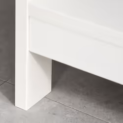 HOMCOM Console Table Side Desk Shelves Drawers Open Top X Support Hallway White - Additional view 5