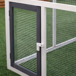 PawHut Wooden Chicken Coop Hen House Enclosure Garden with Ramp Run Nesting Box - Additional view 7