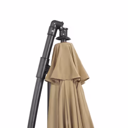 Outsunny 3(m) Cantilever Shanghai Parasol w/ Crank Handle, Cross Base, Khaki - Additional view 6