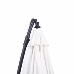 Outsunny 3(m) Cantilever Shanghai Parasol w/ Crank Handle, Cross Base, Off-White - Additional view 7