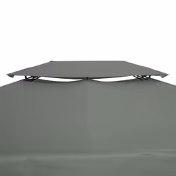 Outsunny 3x4m Gazebo Replacement Roof Canopy 2 Tier Top UV Cover Dark Grey - Additional view 7