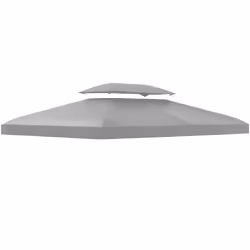 Outsunny 3x4m Gazebo Replacement Roof Canopy 2 Tier Top UV Cover Light Grey - Additional view 8