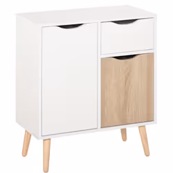 HOMCOM Floor Cabinet Storage Cupboard Sideboard with Drawer for Bedroom