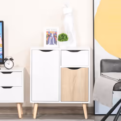 HOMCOM Floor Cabinet Storage Cupboard Sideboard with Drawer for Bedroom