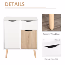HOMCOM Floor Cabinet Storage Cupboard Sideboard with Drawer for Bedroom - Additional view 5