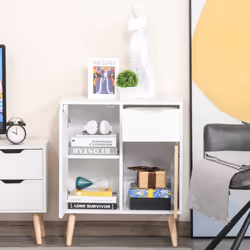 HOMCOM Floor Cabinet Storage Cupboard Sideboard with Drawer for Bedroom - Additional view 6
