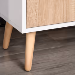 HOMCOM Storage Cabinet, Floor Standing Sideboard with Drawer, Natural - Additional view 6