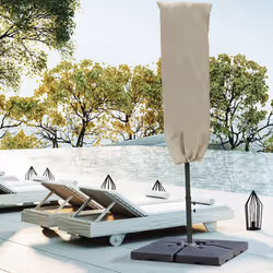 Outsunny Garden Parasol Cover for 2-4m Outdoor Umbrella Protector w/ Rod, Zipper