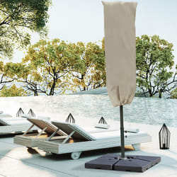 Outsunny Garden Parasol Cover for 2-4m Outdoor Umbrella Protector w/ Rod, Zipper