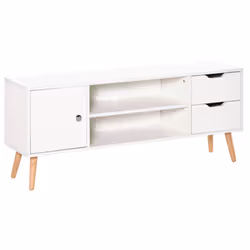 HOMCOM Modern TV Stand W/ Storage Shelf Media Console Table