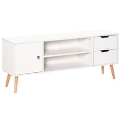 HOMCOM Modern TV Stand W/ Storage Shelf Media Console Table
