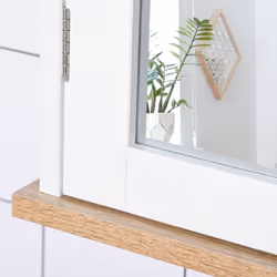 kleankin Bathroom Mirror Cabinet Wall Mounted Storage Cupboard 2 Doors - Additional view 8