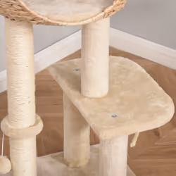 PawHut 100cm Cat Tree Tower Kitten Climbing Tower W/ Scratching Post Condo - Additional view 7