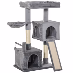 PawHut 111cm Cat Tree Tower Activity Centre W/ Scratching Post Condo Hammock - Additional view 5