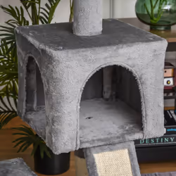 PawHut 111cm Cat Tree Tower Activity Centre W/ Scratching Post Condo Hammock - Additional view 8