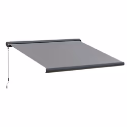 Outsunny 3.5x3m LED Light Cassette Electric/Manual Awning Window Sun Shade Grey - Additional view 8