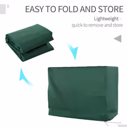 Outsunny 240x133cm 3-Seat Outdoor Garden Swing Chair Cover Water UV Resistant