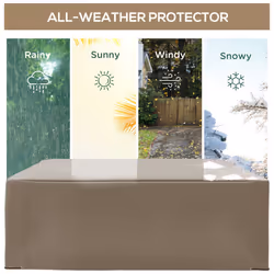 Outsunny 275x205cm Outdoor Furniture Protective Cover Water UV Resistant Beige