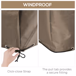 Outsunny 275x205cm Outdoor Furniture Protective Cover Water UV Resistant Beige - Additional view 4