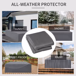 Outsunny 225x210cm Outdoor Garden Furniture Protective Cover Water UV Resistant