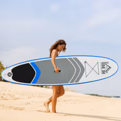 HOMCOM 10ft Inflatable Stand-Up Paddle Board SUP Accessories Carry Bag Blue