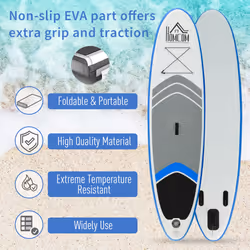 HOMCOM 10ft Inflatable Stand-Up Paddle Board SUP Accessories Carry Bag Blue