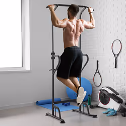 HOMCOM Power Tower Multi-Function Pull Up Station w/ Adjustable Height for Gym