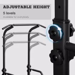 HOMCOM Power Tower Multi-Function Pull Up Station w/ Adjustable Height for Gym - Additional view 4