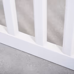 PawHut Pet Gate Foldable Fence Freestanding Dog Barrier w/ Support Feet White - Additional view 5