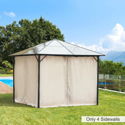 Outsunny 3 x 3(m) Universal Gazebo Replacement Sidewall Set, 4 Panels, Beige