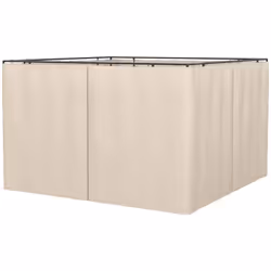 Outsunny 3 x 3(m) Universal Gazebo Replacement Sidewall Set, 4 Panels, Beige - Additional view 8