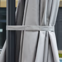 Outsunny 3(m) Cantilever Parasol Patio Sun Umbrella w/ Base Solar Lights Grey - Additional view 7