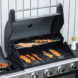 Outsunny Deluxe Gas Barbecue Grill 4+1 Burner Garden BBQ w/ Large Cooking Area - Additional view 6