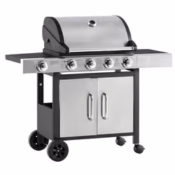Outsunny Deluxe Gas Barbecue Grill 4+1 Burner Garden BBQ w/ Large Cooking Area - Additional view 8