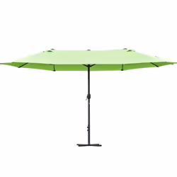 Outsunny 4.6M Garden Patio Umbrella Canopy Parasol Sun Shade w/ Base Green - Additional view 7