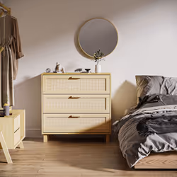 HOMCOM 3 Drawer Cabinet Storage Cupboard Sideboard Organiser Living Room - Additional view 5
