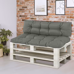 Outsunny 2Pcs Tufted Pallet Cushions Seat Pad Back Cushion Indoor Outdoor