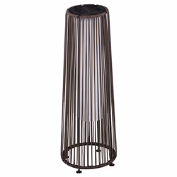 Outsunny Garden Solar Lights Woven Wicker Lantern Auto On/Off Brown
