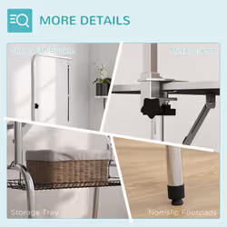 PawHut Pet Foldable Grooming Table w/ Adjustable Arm Non-Slip Tabletop Leash - Additional view 5