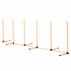 PawHut Dog Agility Weave Poles Training Obstacle Course Set with Whistle - Additional view 5