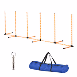 PawHut Dog Agility Weave Poles Training Obstacle Course Set with Whistle - Additional view 8