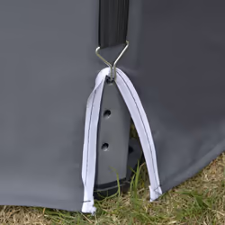 Outsunny 3.2m Pop Up Gazebo Hexagonal Canopy Tent Outdoor w/Sidewalls Grey - Additional view 6