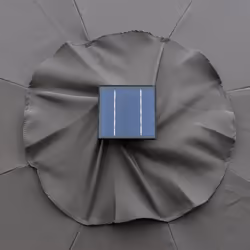 Outsunny 2.7m Garden Parasol Summer Shelter w/ LED Solar Light Crank Tilt Grey - Additional view 6
