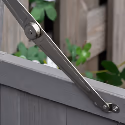 Outsunny Wooden Garden Shed Double Door Tool Storage House, 74x43x88cm, Grey - Additional view 7