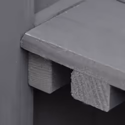 Outsunny Wooden Garden Shed Double Door Tool Storage House, 74x43x88cm, Grey - Additional view 8