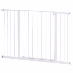 PawHut Pressure Fitted Pet Dog Safety Gate Metal Fence 76 cm Tall, White - Additional view 8
