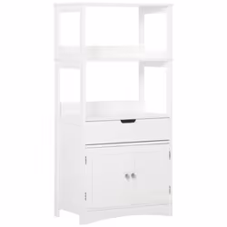 kleankin Bathroom Floor Storage Cabinet Kitchen Sideboard Standing